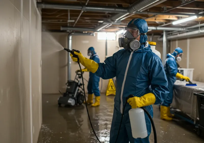 Basement Sanitization and Antimicrobial Treatment process in Youngstown, FL