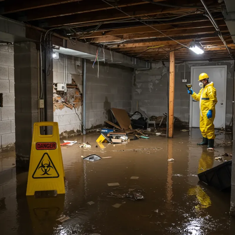 Flooded Basement Electrical Hazard in Youngstown, FL Property